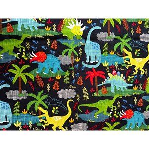 Dinosaurs Cotton Quilting Material High Fashion Fabrics multicolor 1 Yard By 44”